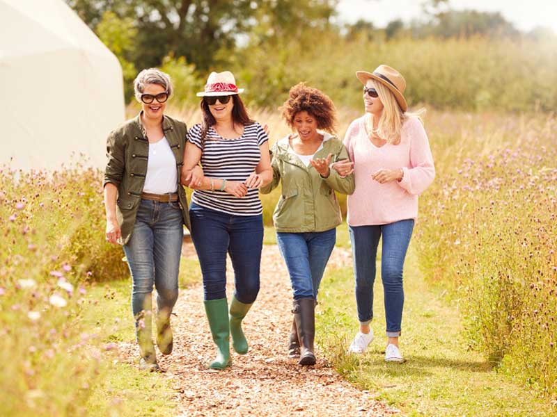 Group of happy women to illustrate solving menopausal symptoms with BHRT